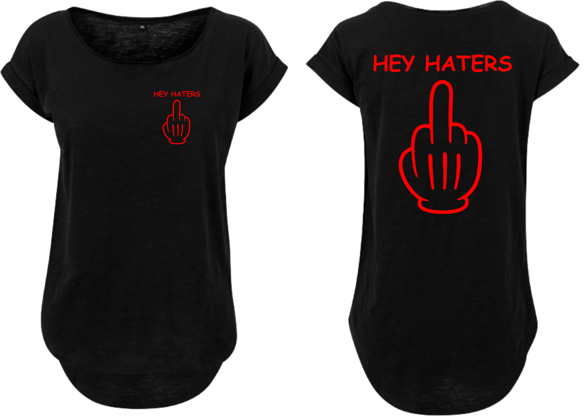 Frauen Long Shirt Hey Haters