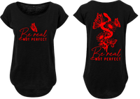 Frauen Long Shirt Be real not Perfect