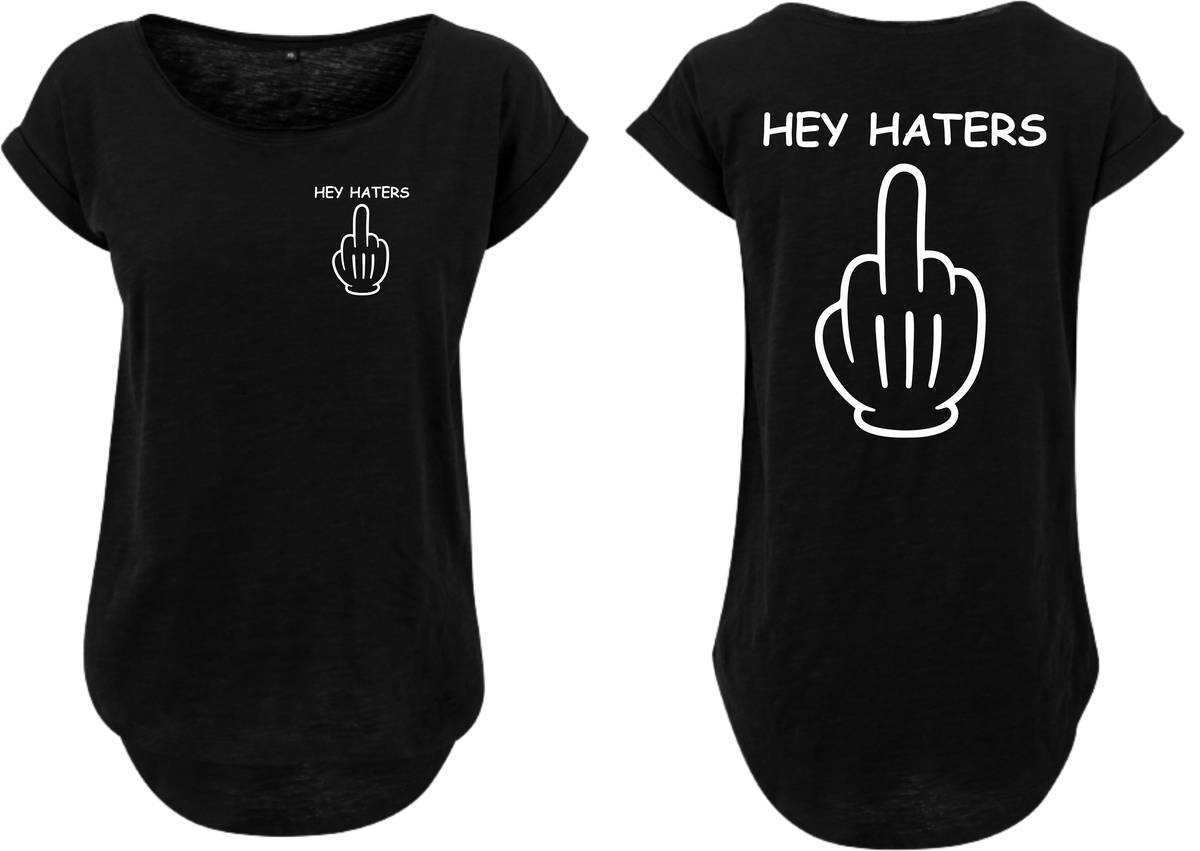 Frauen Long Shirt Hey Haters