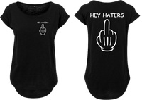 Frauen Long Shirt Hey Haters