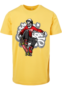 Herren T-Shirt mit Skelett-Skater Aufdruck