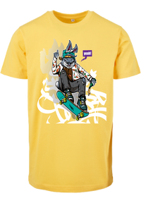 Herren T-Shirt mit verspielten Skater-Bunny Aufdruck