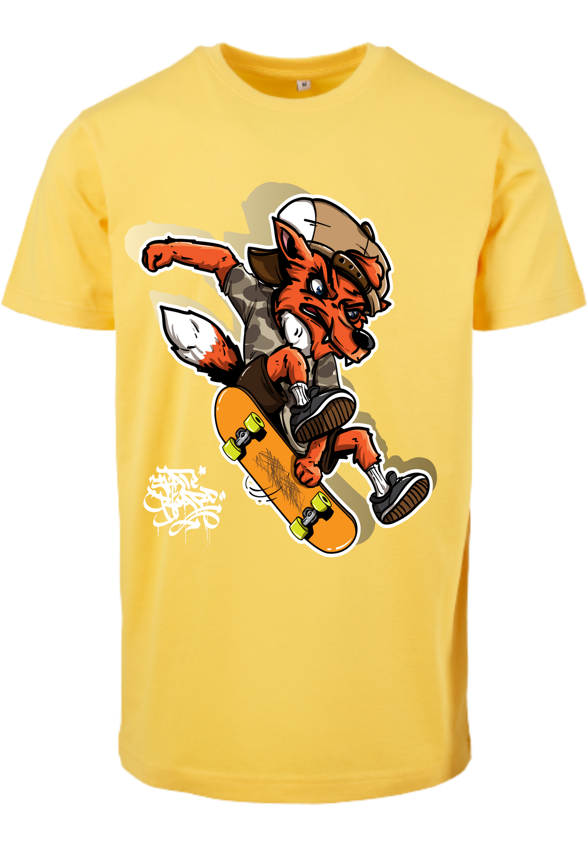 Herren T-Shirt mit coolen Skater-Fuchs Aufdruck