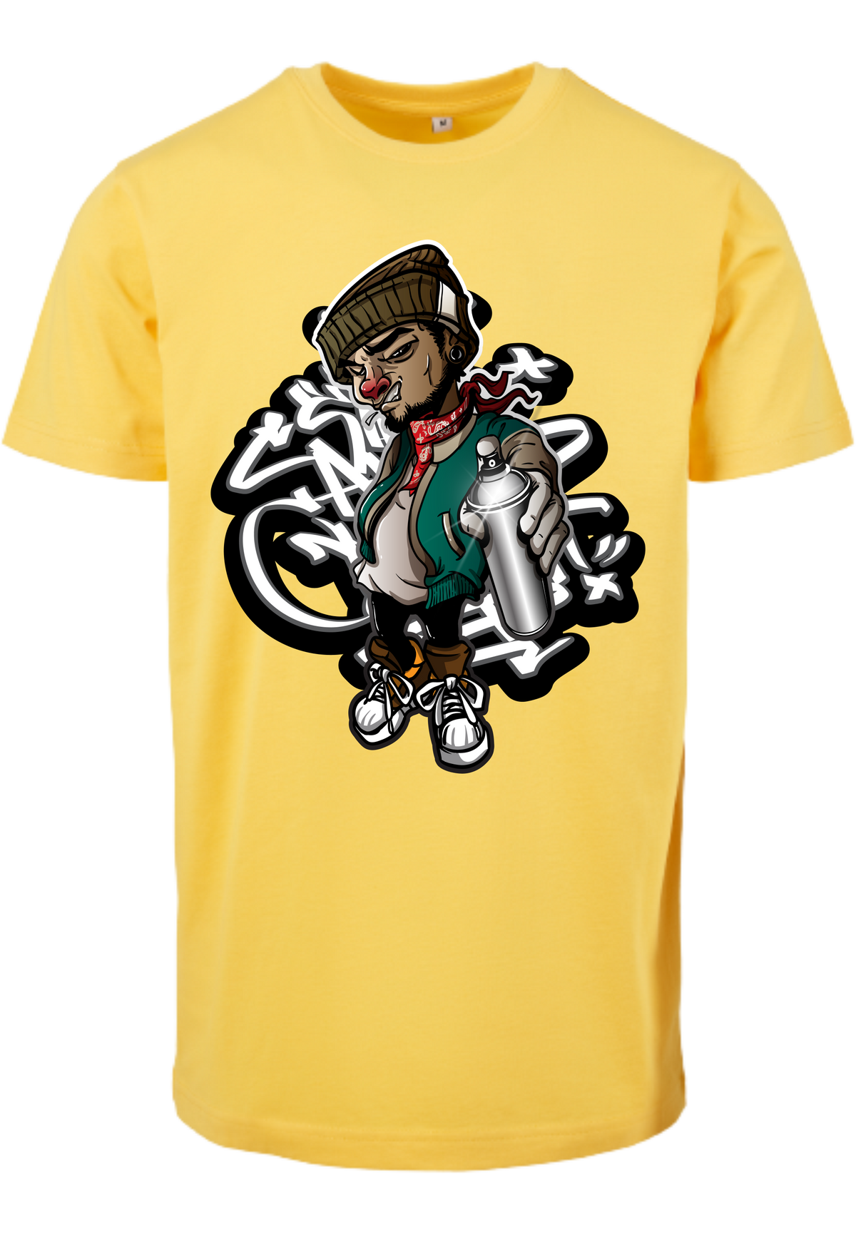 Herren T-Shirt mit Graffiti-Sprayer Aufdruck