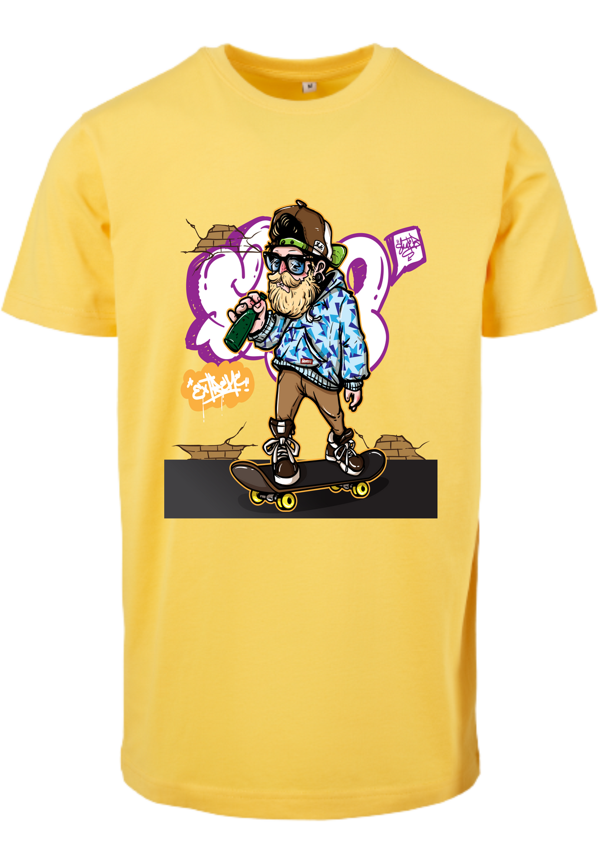 Herren T-Shirt mit lässigen Skateboardfahrer Aufdruck