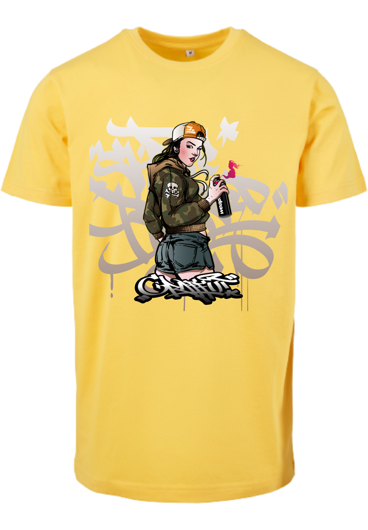 Herren T-Shirt dem beeindruckenden Sprayerin Aufdruck