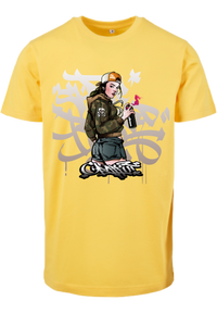 Herren T-Shirt dem beeindruckenden Sprayerin Aufdruck