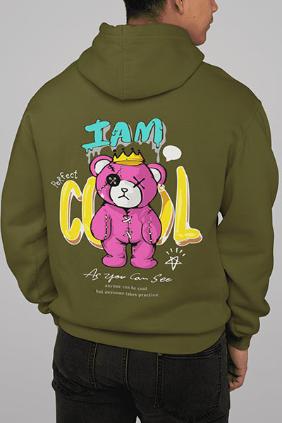 Herren Hoodie Iam Cool Back Print