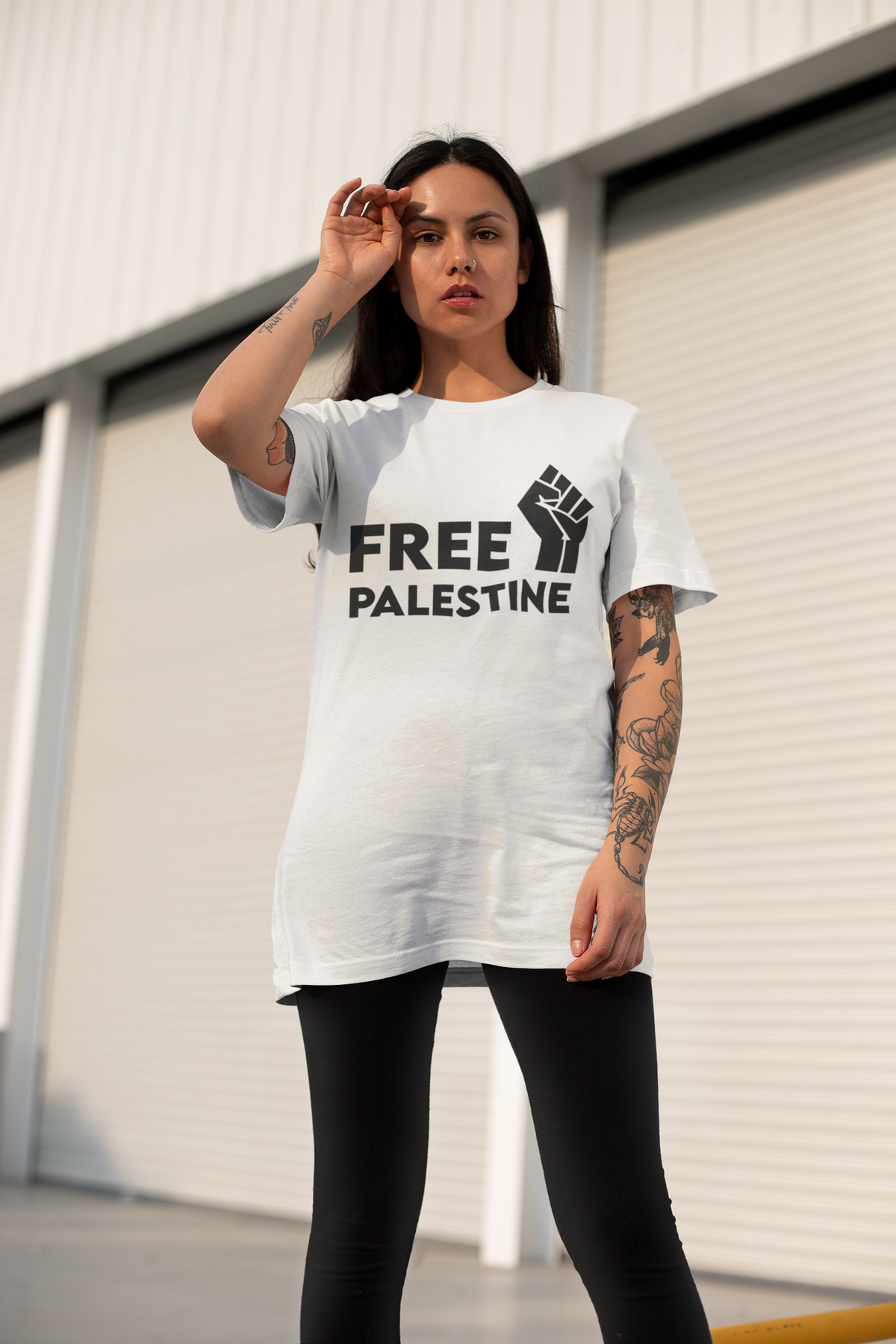 Damen Oversize Shirt Free Palestine