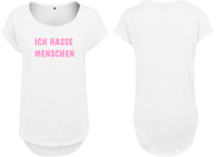 Frauen Long Shirt Ich Hasse Menschen