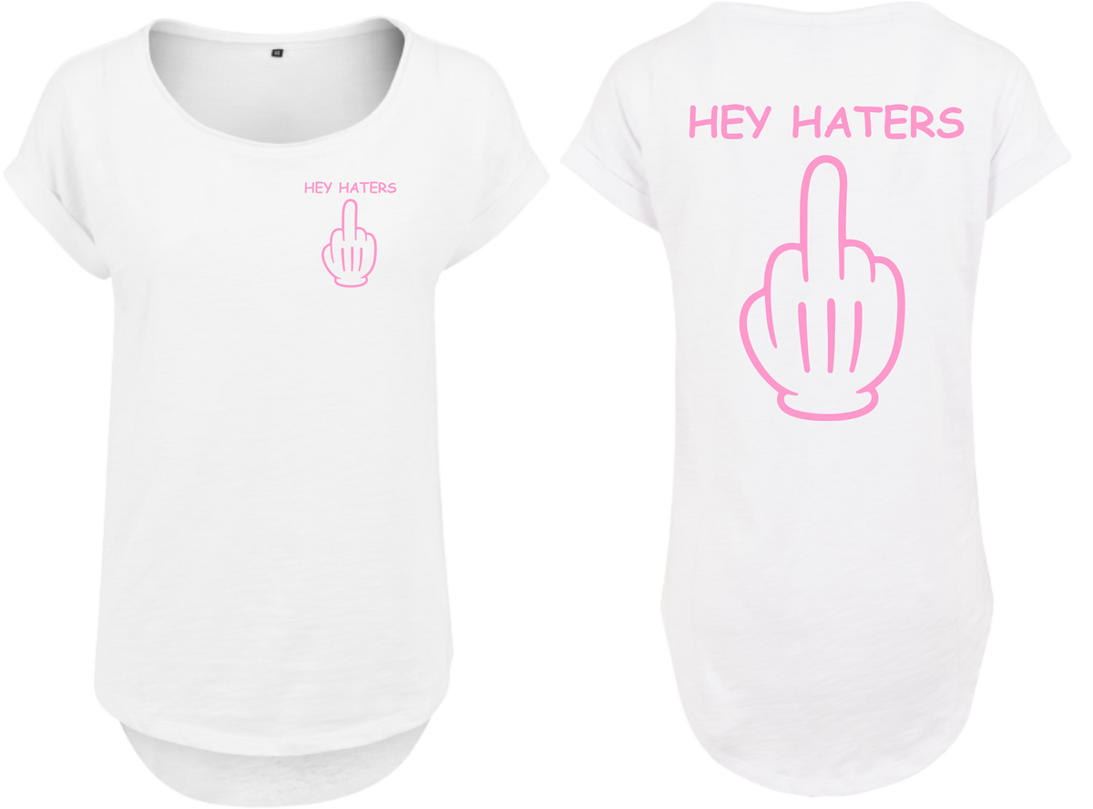 Frauen Long Shirt Hey Haters