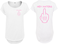 Frauen Long Shirt Hey Haters