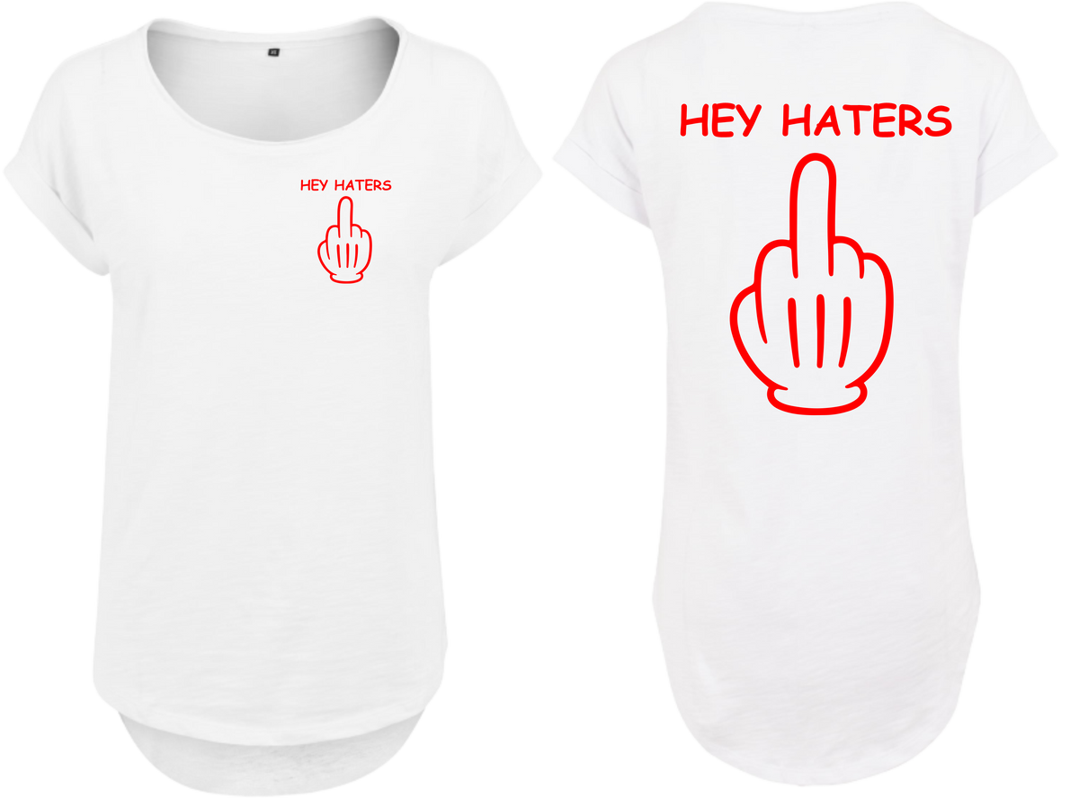 Frauen Long Shirt Hey Haters