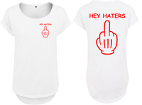 Frauen Long Shirt Hey Haters