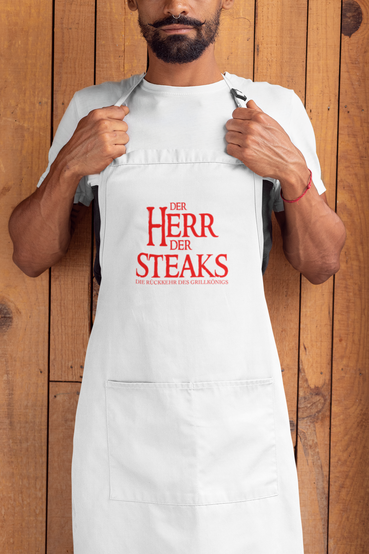 Grill-Schürze für Männer mit Spruch Der Herr der Steaks