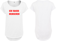 Frauen Long Shirt Ich Hasse Menschen