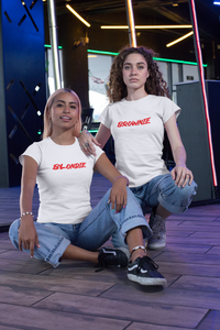 Beste Freunde Partner T-Shirt Set mit Blondie und Brownie Aufdruck