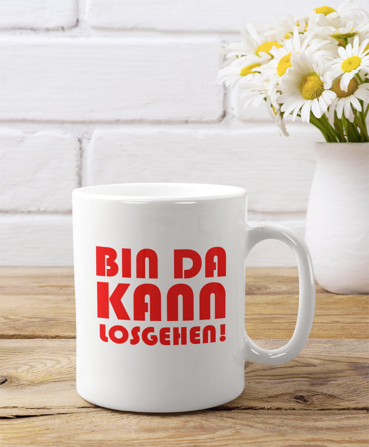 Tasse Bin da kann losgehen
