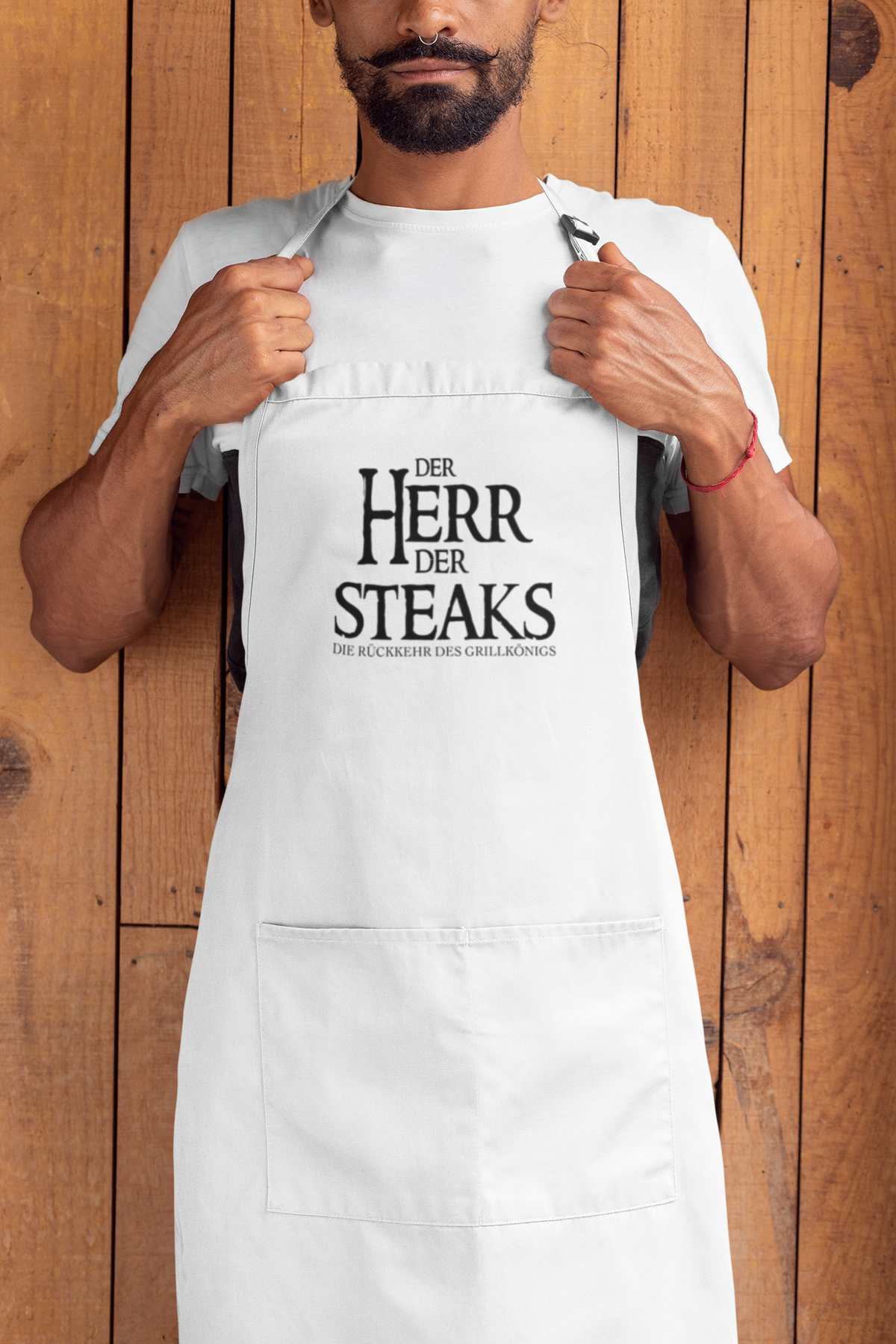 Grill-Schürze für Männer mit Spruch Der Herr der Steaks