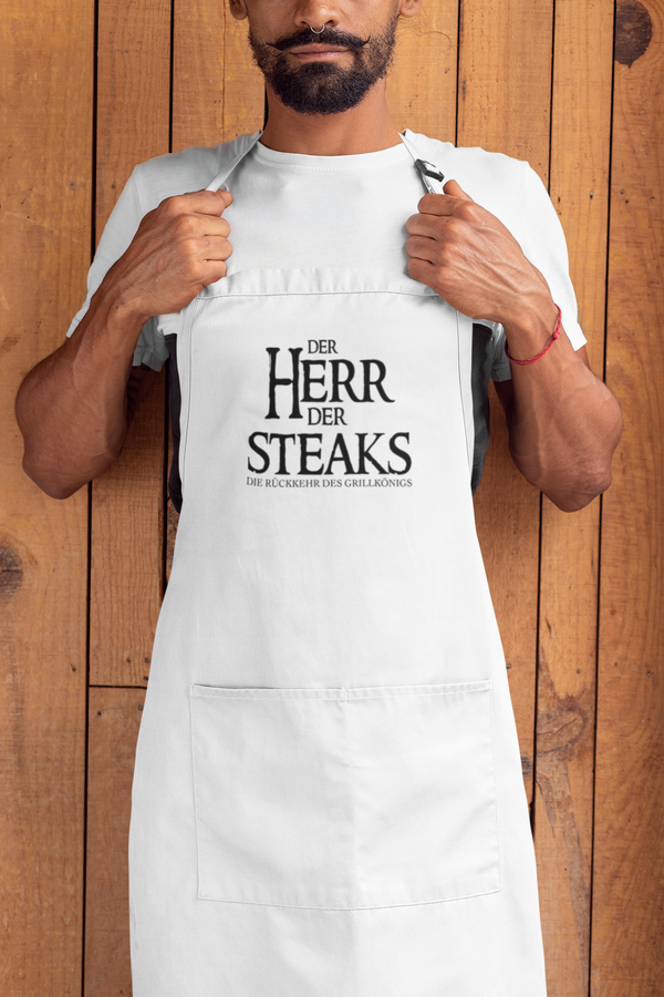 Grill-Schürze für Männer mit Spruch Der Herr der Steaks