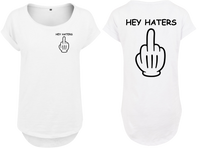 Frauen Long Shirt Hey Haters