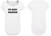 Frauen Long Shirt Ich Hasse Menschen