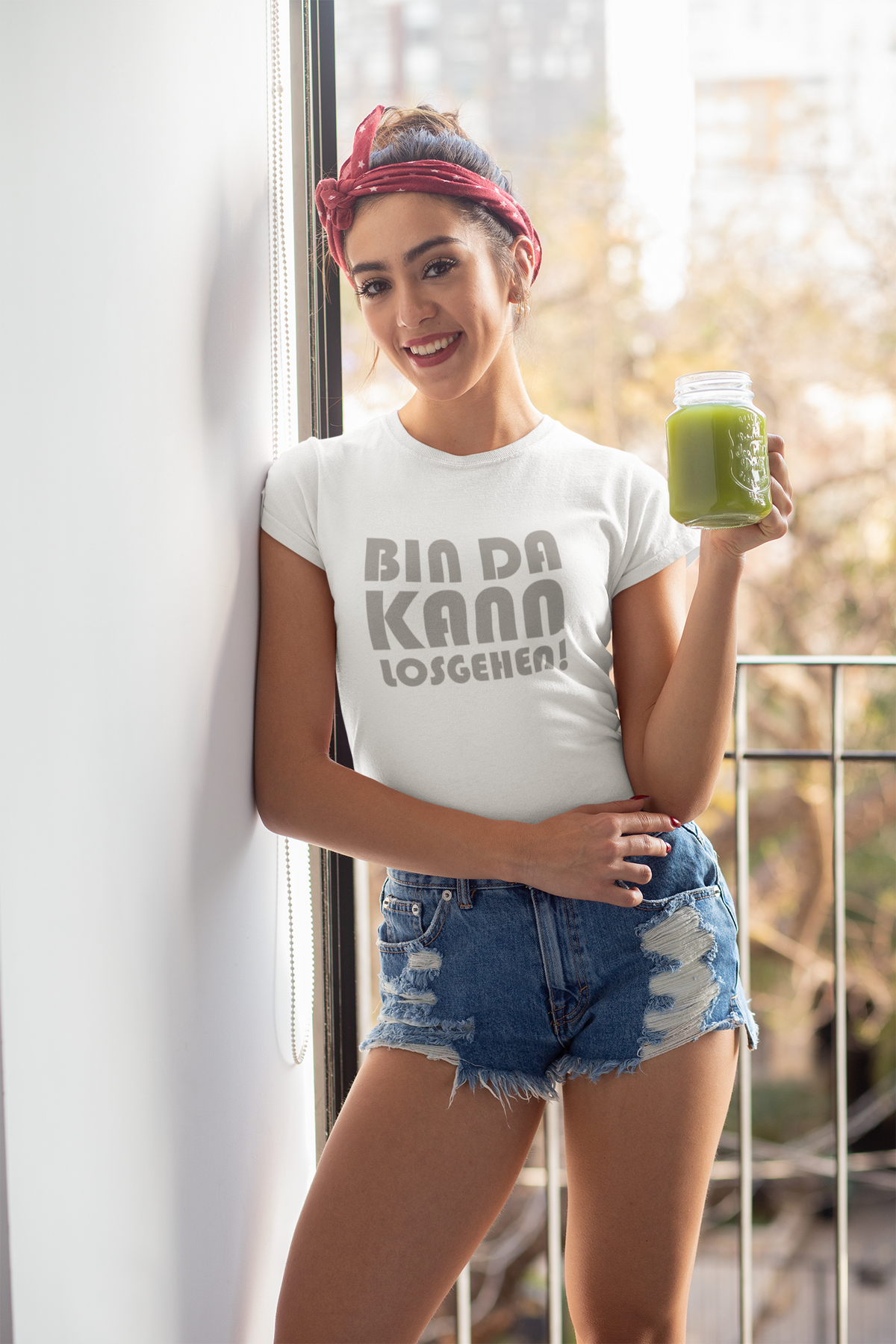 Frauen T-Shirt Bin da kann losgehen