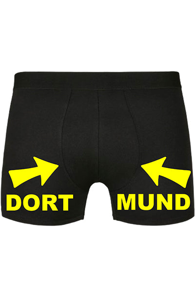 Männer Boxershort mit Spruch Dort Mund